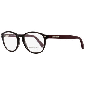 Zegna Oval Eyeglasses EZ5057 005 Black Stripe/Burgundy 49mm 5057